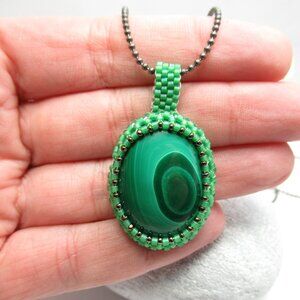 Malachite Cabochon pendant